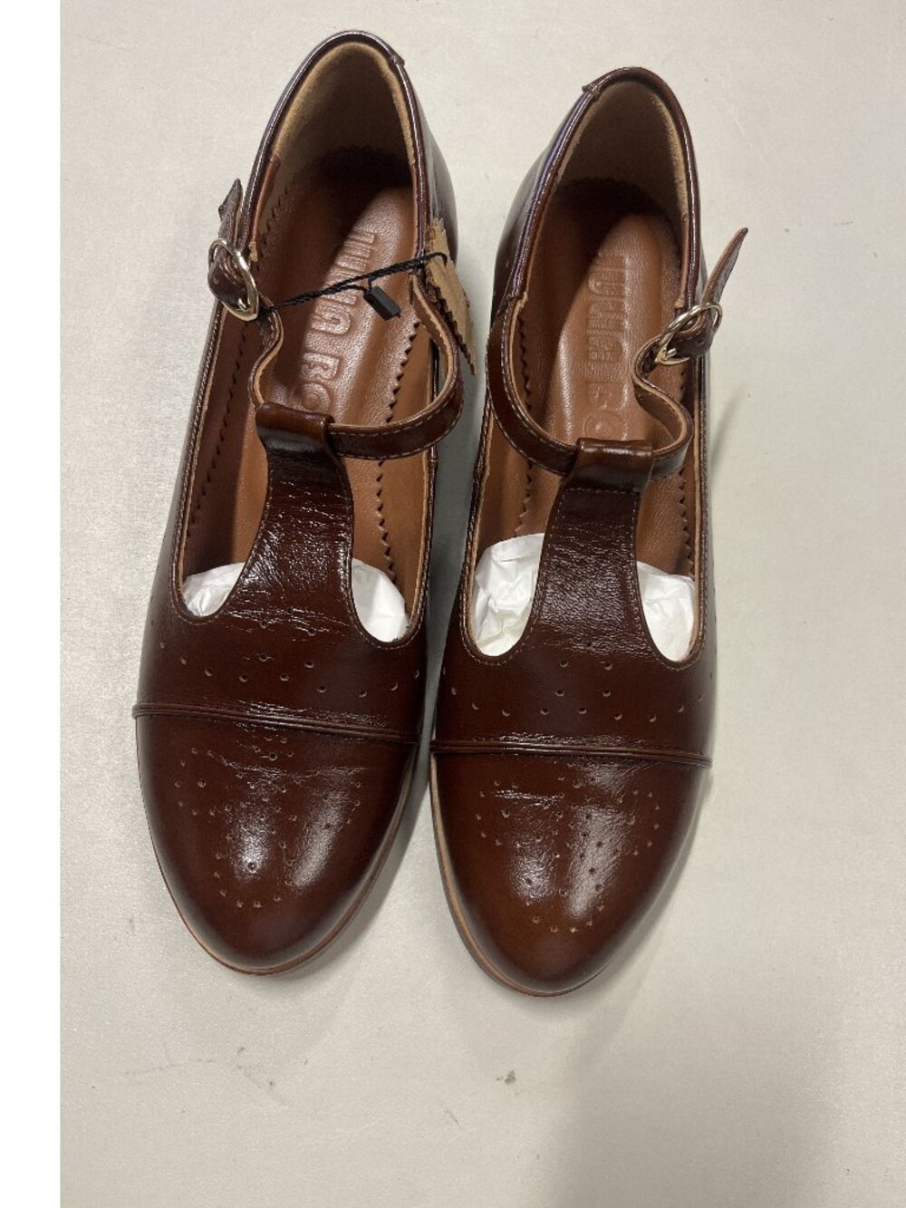 Mary Jane shoes - Women's Leather Mary Janes, Brown shoes with leather soles